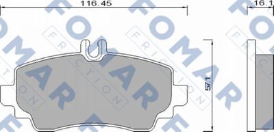 FO668581 FOMAR Friction Комплект тормозных колодок, дисковый тормоз