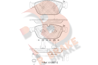 RB1994 R BRAKE Комплект тормозных колодок, дисковый тормоз