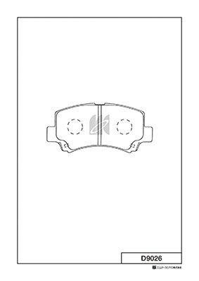 D9026 MK Kashiyama Комплект тормозных колодок, дисковый тормоз