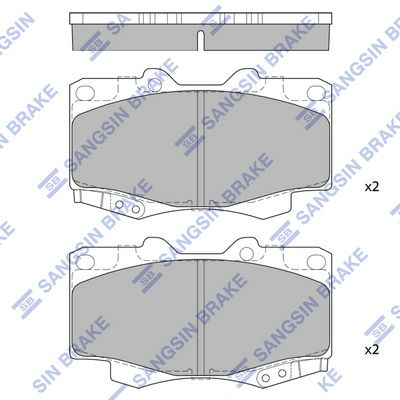 SP1375 Hi-Q Комплект тормозных колодок, дисковый тормоз