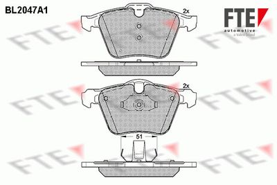 BL2047A1 FTE Комплект тормозных колодок, дисковый тормоз