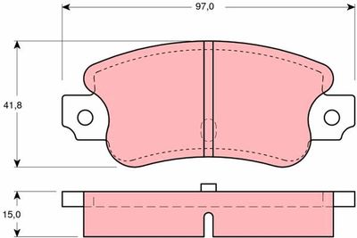 GDB135 TRW Комплект тормозных колодок, дисковый тормоз