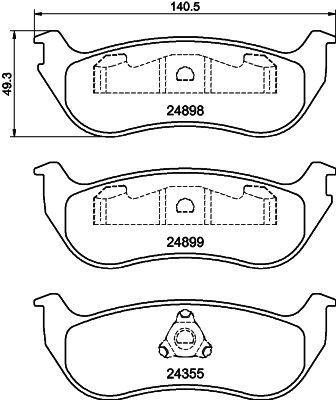 8DB355040451 HELLA PAGID Комплект тормозных колодок, дисковый тормоз