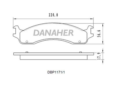 DBP11711 DANAHER Комплект тормозных колодок, дисковый тормоз