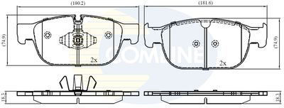 CBP02399 COMLINE Комплект тормозных колодок, дисковый тормоз