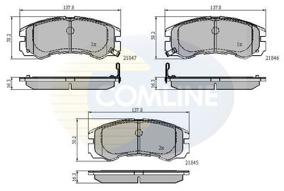 CBP3229 COMLINE Комплект тормозных колодок, дисковый тормоз