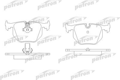 PBP1483 PATRON Комплект тормозных колодок, дисковый тормоз