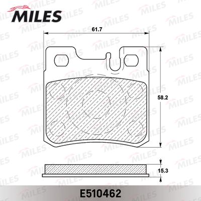 E510462 MILES Комплект тормозных колодок, дисковый тормоз