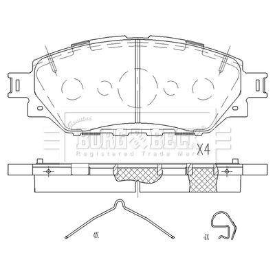 BBP2570 BORG & BECK Комплект тормозных колодок, дисковый тормоз