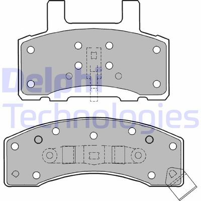 LP1152 DELPHI Комплект тормозных колодок, дисковый тормоз