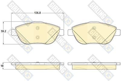 6119263 GIRLING Комплект тормозных колодок, дисковый тормоз