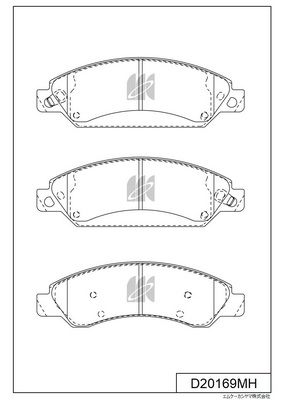 D20169MH MK Kashiyama Комплект тормозных колодок, дисковый тормоз
