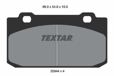 2094401 TEXTAR Комплект тормозных колодок, дисковый тормоз