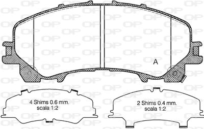 BPA140712 OPEN PARTS Комплект тормозных колодок, дисковый тормоз