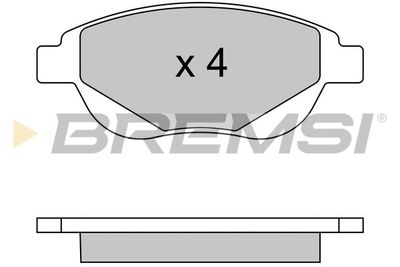 BP3580 BREMSI Комплект тормозных колодок, дисковый тормоз