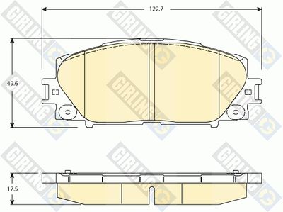 6134599 GIRLING Комплект тормозных колодок, дисковый тормоз