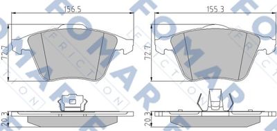 FO849781 FOMAR Friction Комплект тормозных колодок, дисковый тормоз