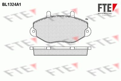 BL1324A1 FTE Комплект тормозных колодок, дисковый тормоз
