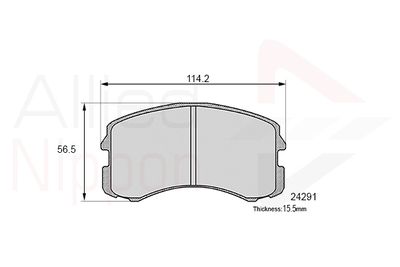 ADB06061 COMLINE Комплект тормозных колодок, дисковый тормоз