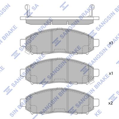 SP1460B Hi-Q Комплект тормозных колодок, дисковый тормоз