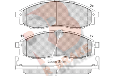 RB1703 R BRAKE Комплект тормозных колодок, дисковый тормоз