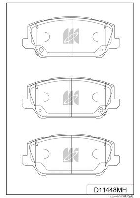 D11448MH MK Kashiyama Комплект тормозных колодок, дисковый тормоз
