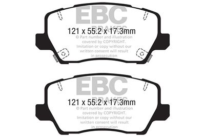 DPX2367 EBC Brakes Комплект тормозных колодок, дисковый тормоз