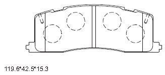 KD2711 ASIMCO Комплект тормозных колодок, дисковый тормоз