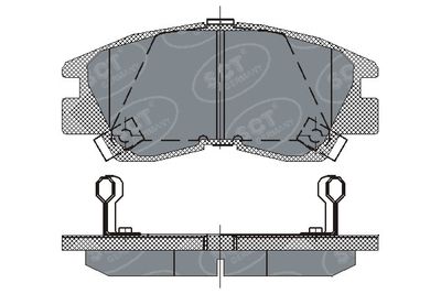 SP222PR SCT - MANNOL Комплект тормозных колодок, дисковый тормоз