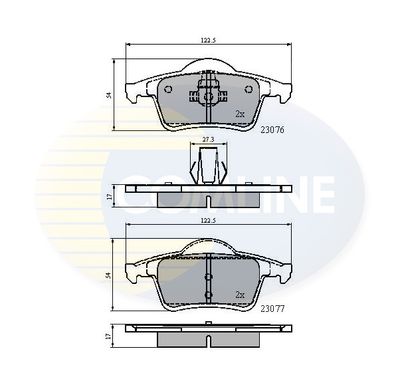 CBP0729 COMLINE Комплект тормозных колодок, дисковый тормоз