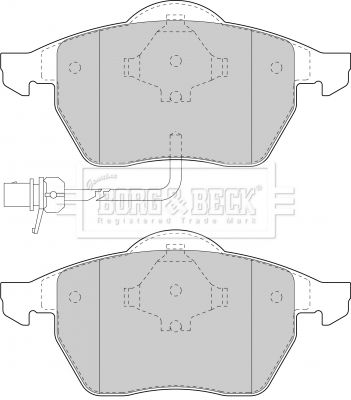 BBP1732 BORG & BECK Комплект тормозных колодок, дисковый тормоз