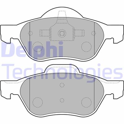 LP1714 DELPHI Комплект тормозных колодок, дисковый тормоз