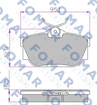 FO646881 FOMAR Friction Комплект тормозных колодок, дисковый тормоз