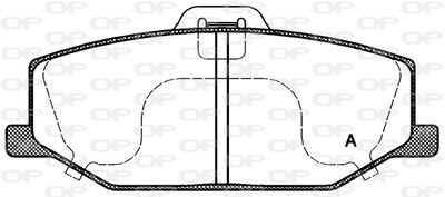 BPA019010 OPEN PARTS Комплект тормозных колодок, дисковый тормоз