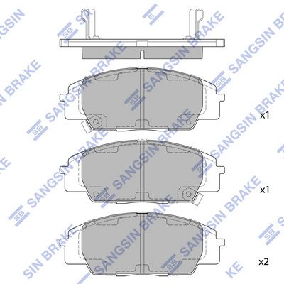 SP1434 Hi-Q Комплект тормозных колодок, дисковый тормоз