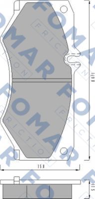 FO426181 FOMAR Friction Комплект тормозных колодок, дисковый тормоз