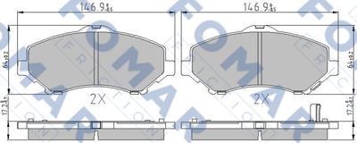 FO850083 FOMAR Friction Комплект тормозных колодок, дисковый тормоз