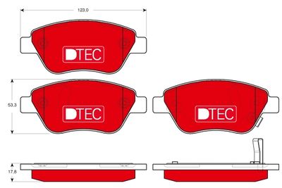 GDB1700DTE TRW Комплект тормозных колодок, дисковый тормоз