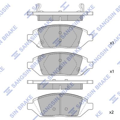 SP1836 Hi-Q Комплект тормозных колодок, дисковый тормоз