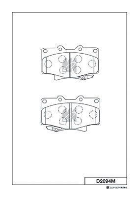 D2094M MK Kashiyama Комплект тормозных колодок, дисковый тормоз