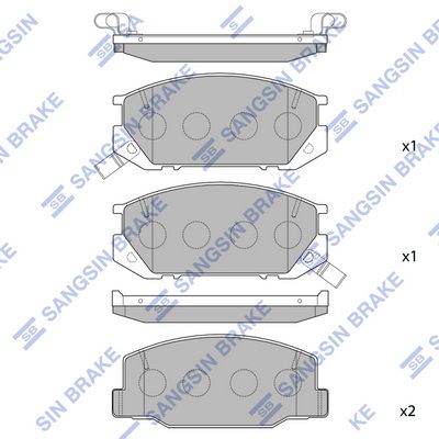 SP1219 Hi-Q Комплект тормозных колодок, дисковый тормоз