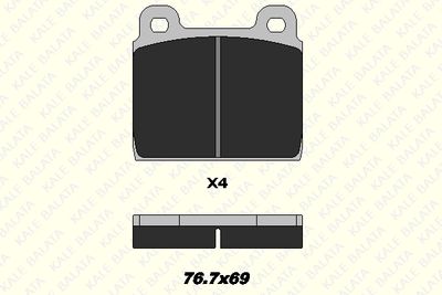 2046815004 KALE Комплект тормозных колодок, дисковый тормоз