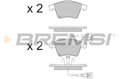 BP3142 BREMSI Комплект тормозных колодок, дисковый тормоз