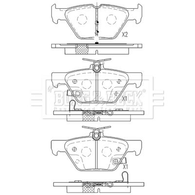 BBP2571 BORG & BECK Комплект тормозных колодок, дисковый тормоз