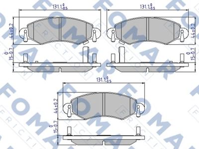 FO683181 FOMAR Friction Комплект тормозных колодок, дисковый тормоз