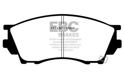 DP1019 EBC Brakes Комплект тормозных колодок, дисковый тормоз