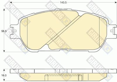 6136106 GIRLING Комплект тормозных колодок, дисковый тормоз