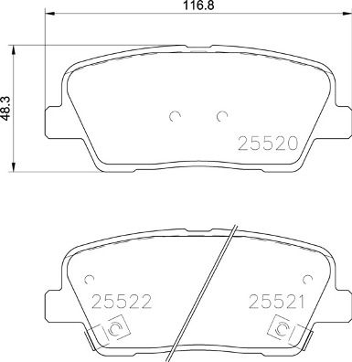 P30104 BREMBO Комплект тормозных колодок, дисковый тормоз