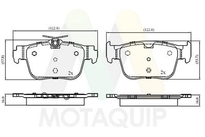 LVXL2102 MOTAQUIP Комплект тормозных колодок, дисковый тормоз