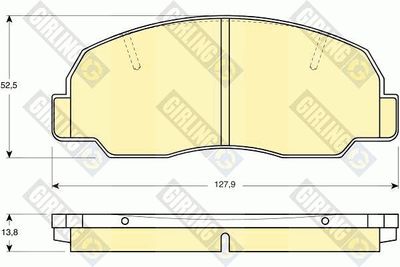 6109809 GIRLING Комплект тормозных колодок, дисковый тормоз